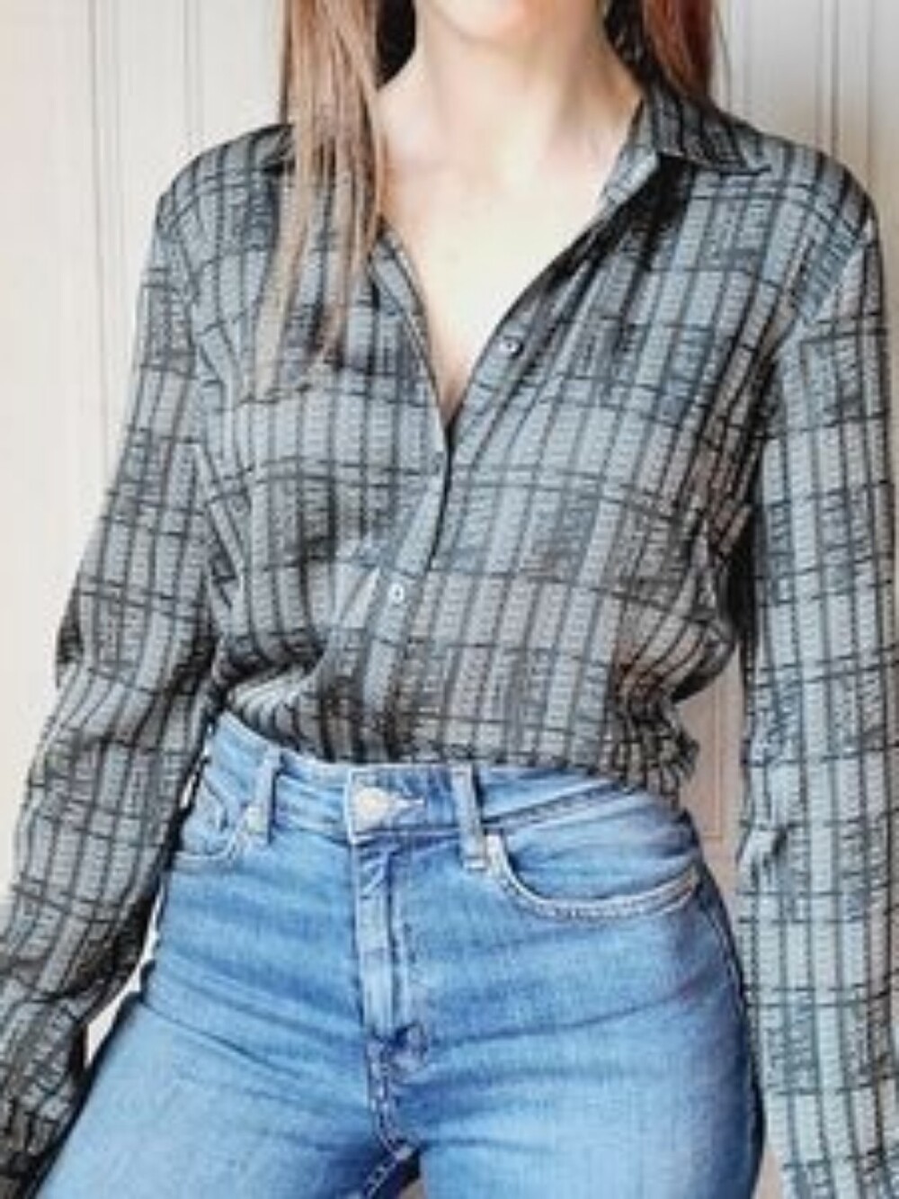 Theyskens' Theory Edgy Barger Silk Blouse Size M Urban Gothic Collectible Top